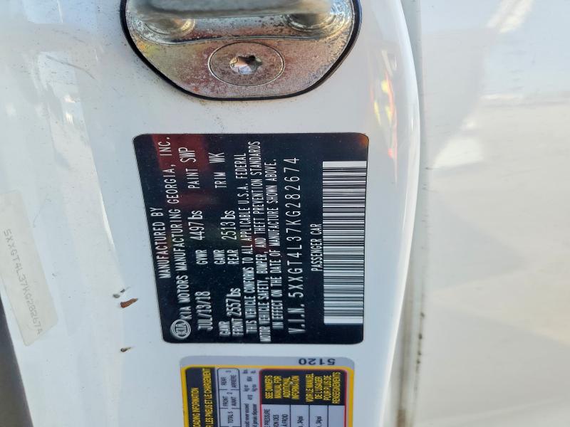 2019 Kia Optima მანქანა იყიდება აუქციონზე, vin: 5XXGT4L37KG282674, აუქციონის ნომერი: 52671236