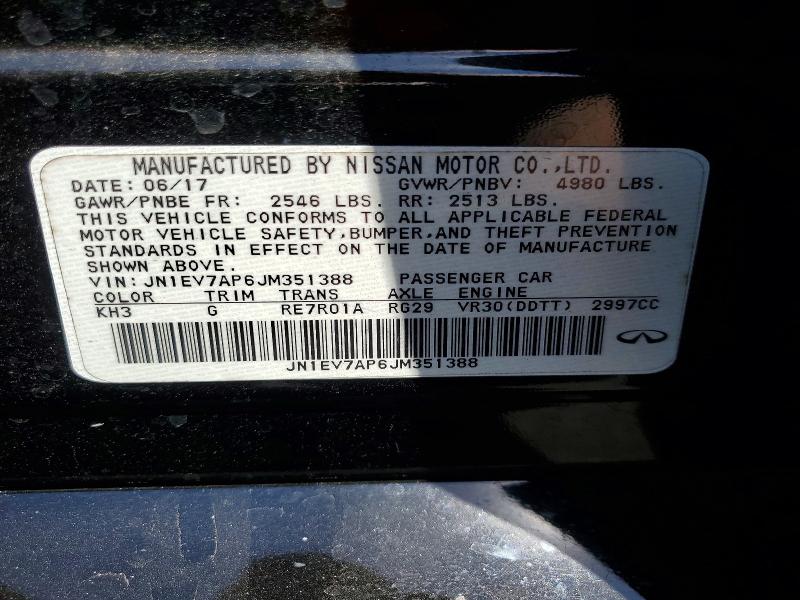 52245596 :رقم المزاد ، JN1EV7AP6JM351388 vin ، 2018 Infiniti Q50 مزاد بيع