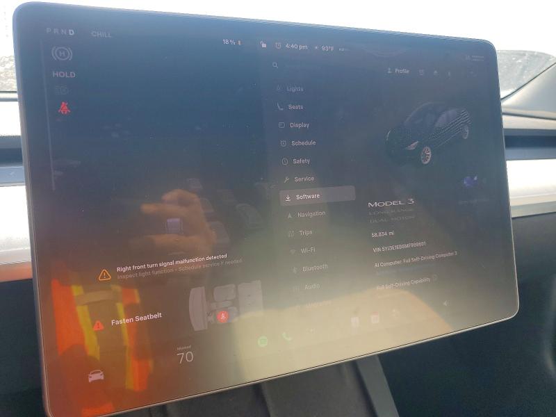 51863246 :رقم المزاد ، 5YJ3E1EB6MF999651 vin ، 2021 Tesla Model 3 مزاد بيع