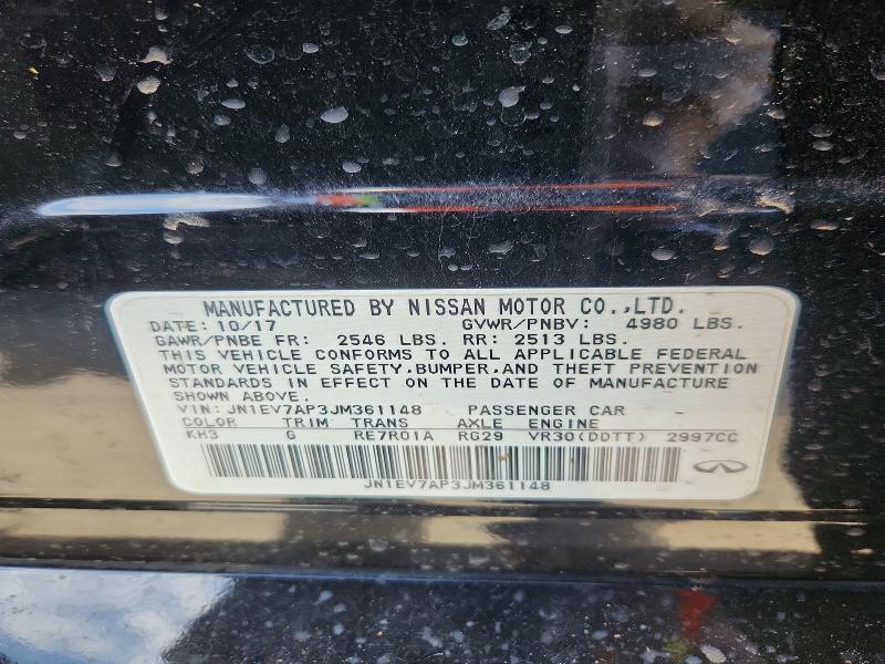 Aukcja sprzedaży 2018 Infiniti Q50, vin: JN1EV7AP3JM361148, numer aukcji: 52565186
