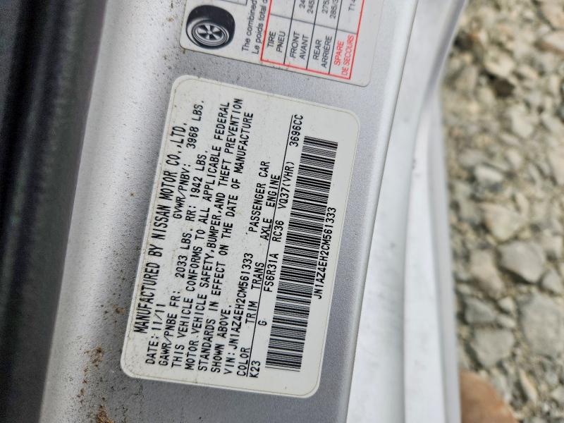 52775066 :رقم المزاد ، JN1AZ4EH2CM561333 vin ، 2012 Nissan 370z مزاد بيع