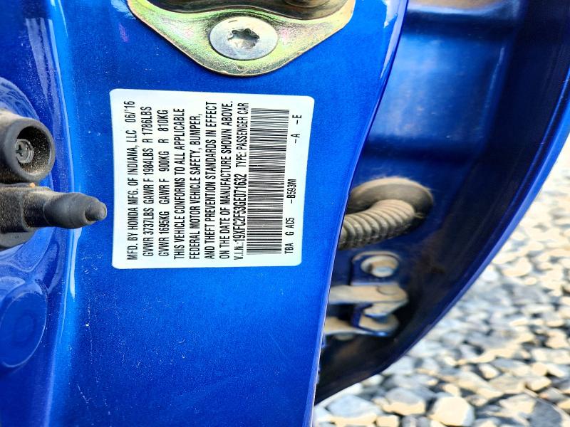 Aukcja sprzedaży 2016 Honda Civic, vin: 19XFC2F53GE071632, numer aukcji: 54455706