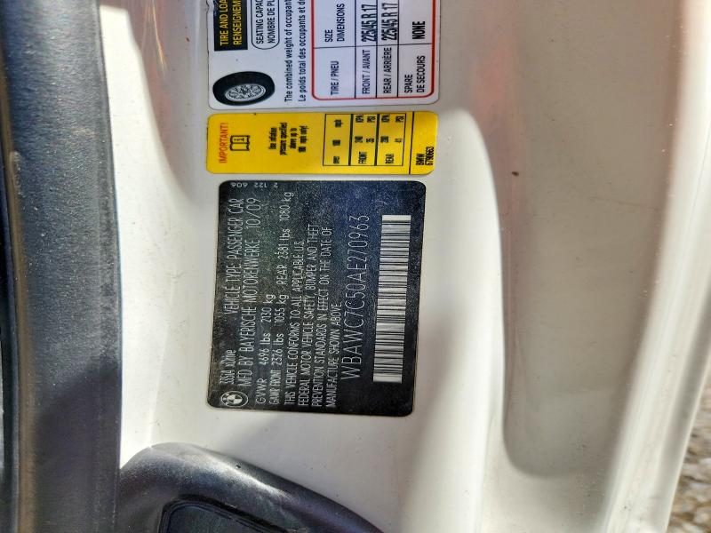 Aukcja sprzedaży 2010 Bmw 335, vin: WBAWC7C50AE270963, numer aukcji: 54559446