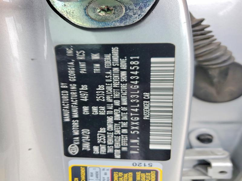55307736 :رقم المزاد ، 5XXGT4L33LG434581 vin ، 2020 Kia Optima مزاد بيع