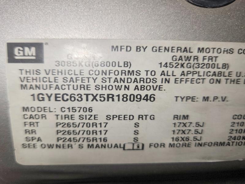 Aukcja sprzedaży 2005 Cadillac Escalade, vin: 1GYEC63TX5R180946, numer aukcji: 54189226