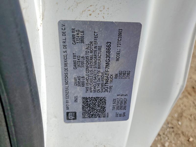 Продажа на аукционе авто 2021 Gmc Sierra, vin: 3GTN8AEF7MG368663, номер лота: 53638306