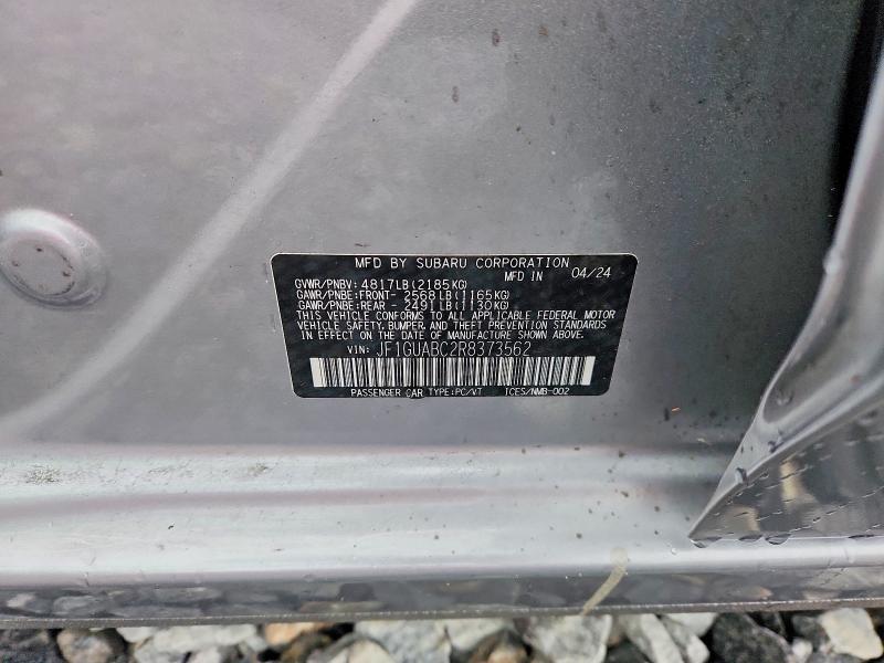 Aukcja sprzedaży 2024 Subaru Impreza, vin: JF1GUABC2R8373562, numer aukcji: 51675066