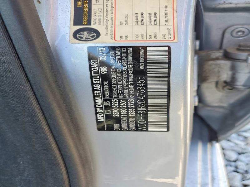 54144486 :رقم المزاد ، WDDHF8JB2DA768455 vin ، 2013 Mercedes-benz E مزاد بيع