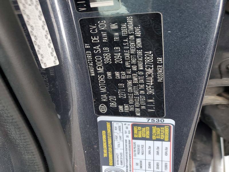 Aukcja sprzedaży 2021 Kia Forte, vin: 3KPF44AC3ME278824, numer aukcji: 52719806