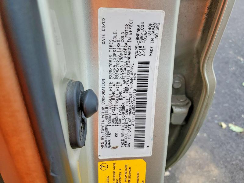 Продажа на аукционе авто 2002 Toyota Highlander, vin: JTEHF21A920069515, номер лота: 54105436