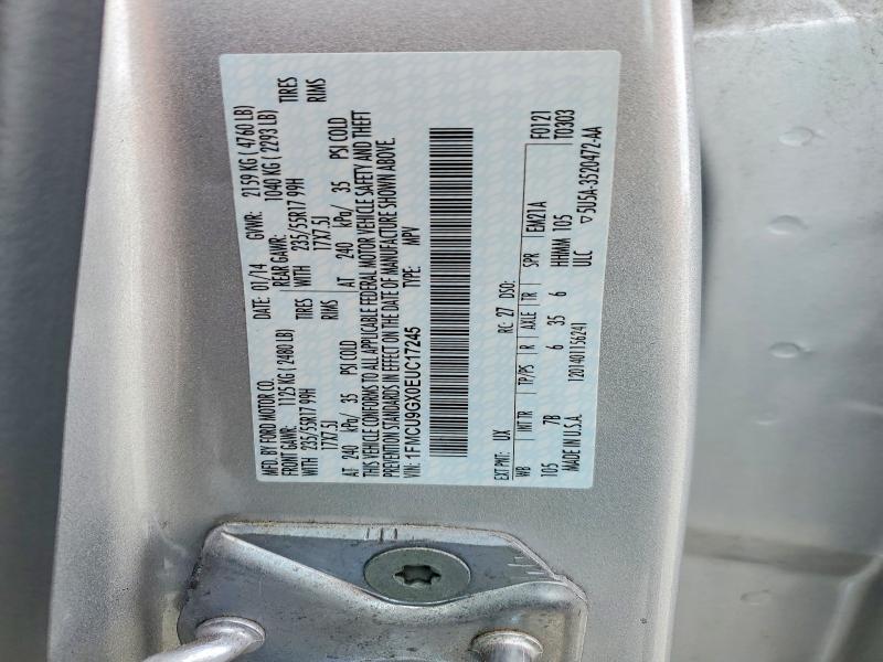 Aukcja sprzedaży 2014 Ford Escape, vin: 1FMCU9GX0EUC17245, numer aukcji: 52101106