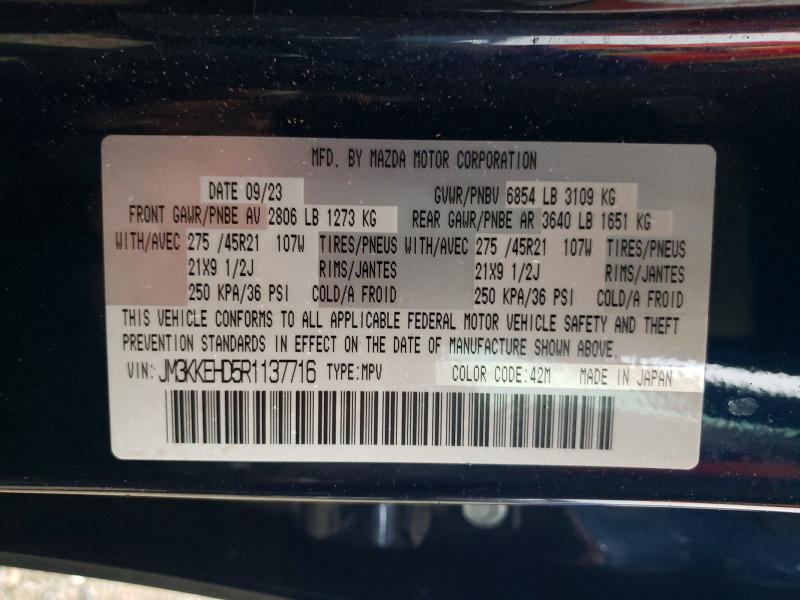 Продаж на аукціоні авто 2024 Mazda Cx-90, vin: JM3KKEHD5R1137716, номер лоту: 53929336