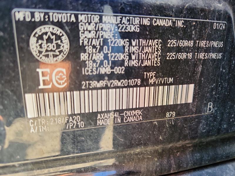 Aukcja sprzedaży 2024 Toyota Rav4 Hybrid, vin: 2T3RWRFV2RW201078, numer aukcji: 52102016