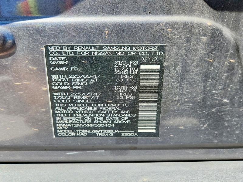 Продаж на аукціоні авто 2019 Nissan Rogue, vin: KNMAT2MVXKP530404, номер лоту: 53831116