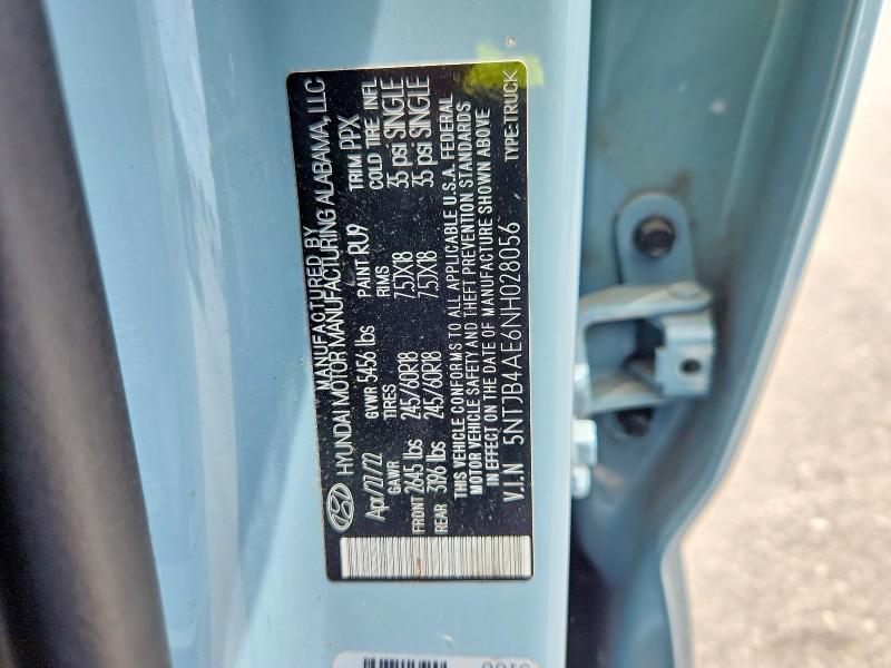 53785656 :رقم المزاد ، 5NTJB4AE6NH028056 vin ، 2022 Hyundai Santa Cruz Sel مزاد بيع