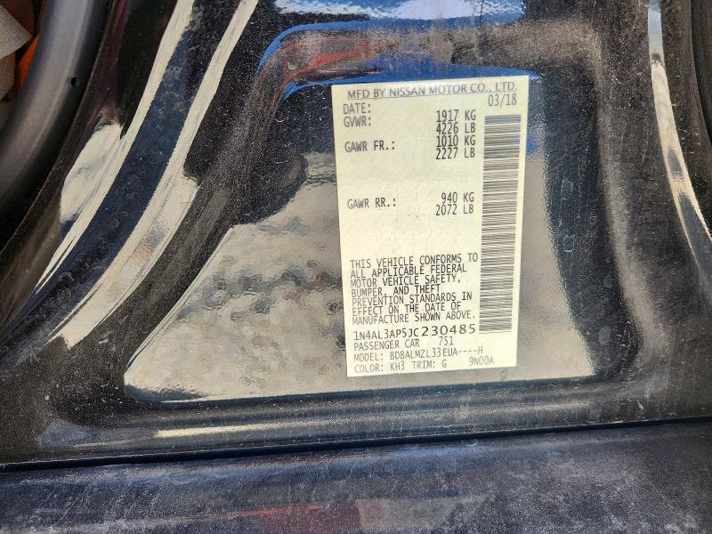 Продаж на аукціоні авто 2018 Nissan Altima, vin: 1N4AL3AP5JC230485, номер лоту: 52927136