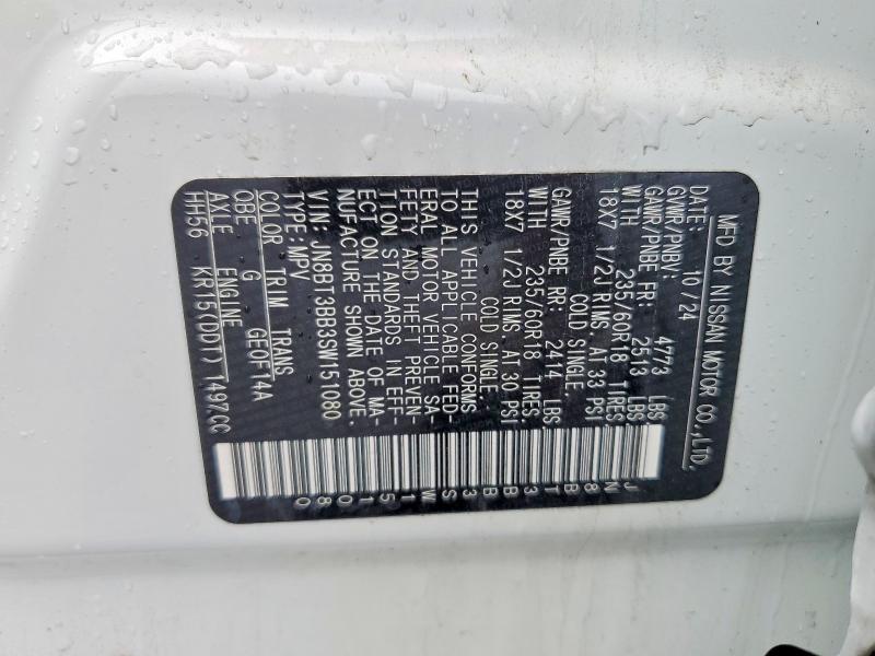 Продажа на аукционе авто 2025 Nissan Rogue, vin: JN8BT3BB3SW151080, номер лота: 51697956