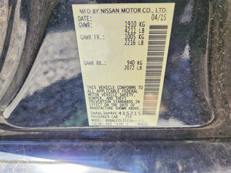 53630606 :رقم المزاد ، 1N4AL3AP4FC415215 vin ، 2015 Nissan Altima مزاد بيع