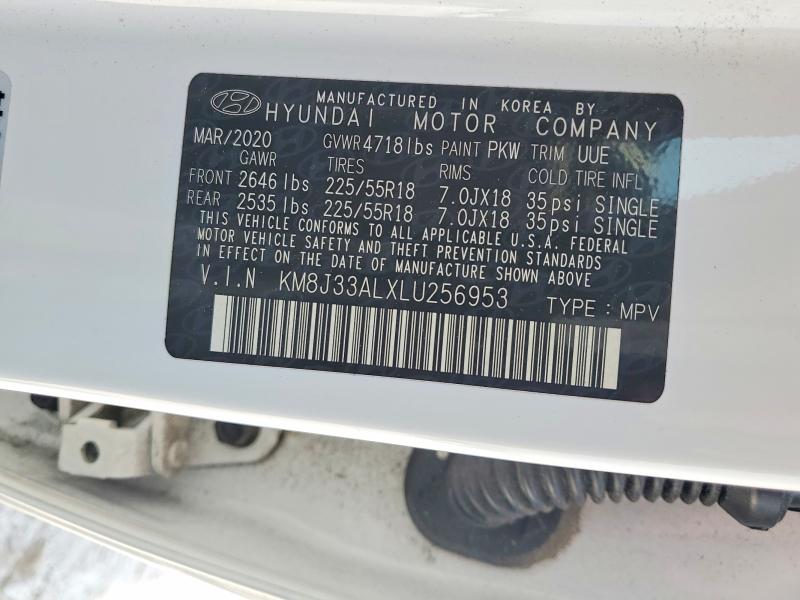 Продаж на аукціоні авто 2020 Hyundai Tucson, vin: KM8J33ALXLU256953, номер лоту: 53172066