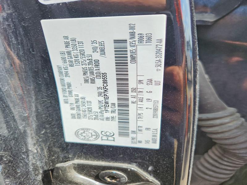 Aukcja sprzedaży 2019 Ford F150, vin: 1FTEW1EP7KFC89555, numer aukcji: 52013786