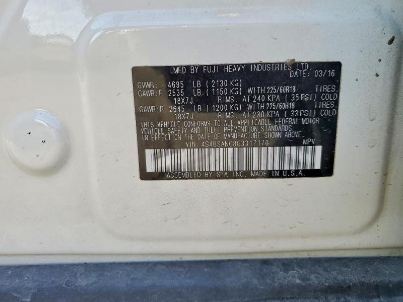 Aukcja sprzedaży 2016 Subaru Outback, vin: 4S4BSANC8G3317170, numer aukcji: 52116646