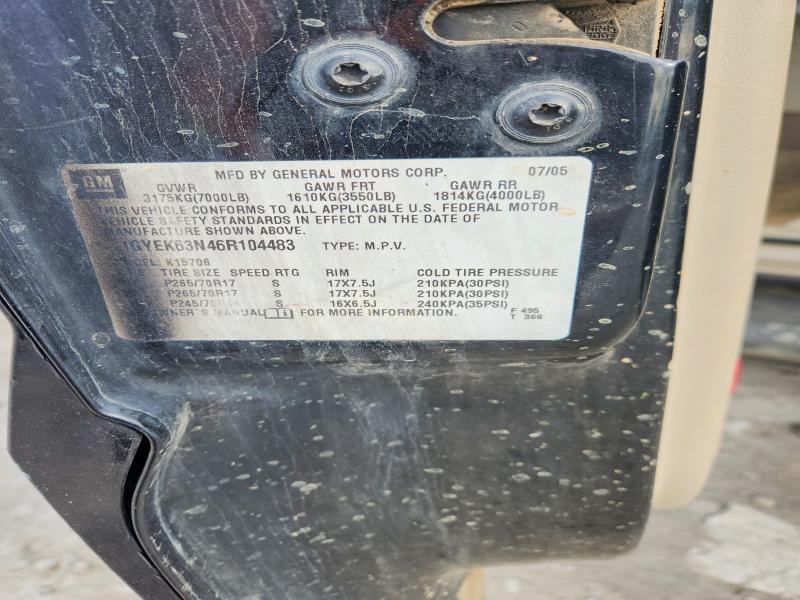 72157935 :رقم المزاد ، 1GYEK63N46R104483 vin ، 2006 Cadillac Escalade مزاد بيع