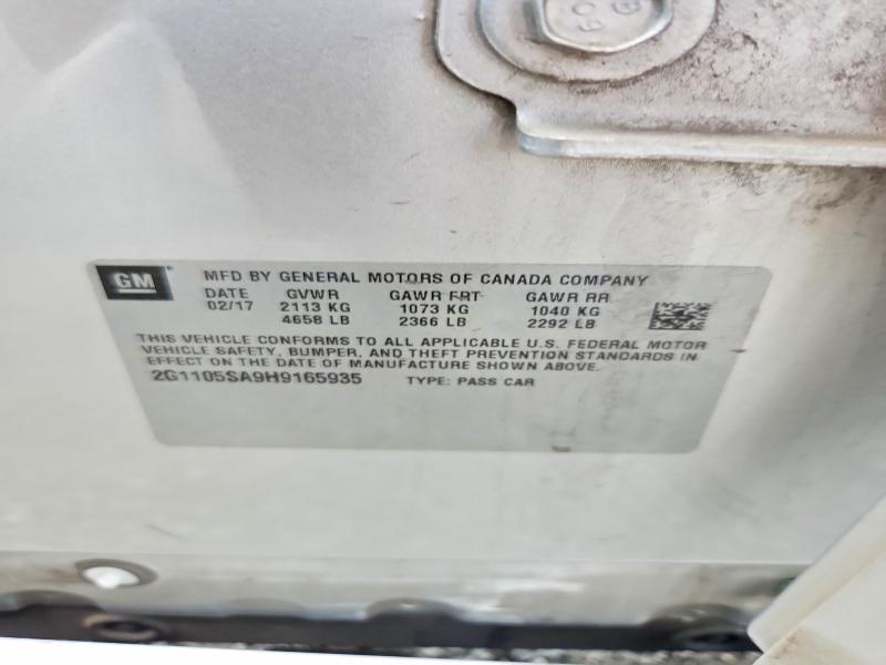 Продаж на аукціоні авто 2017 Chevrolet Impala, vin: 2G1105SA9H9165935, номер лоту: 54324246