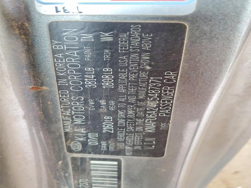 Продажа на аукционе авто 2012 Kia Forte, vin: KNAFU6A24C5487371, номер лота: 54261556