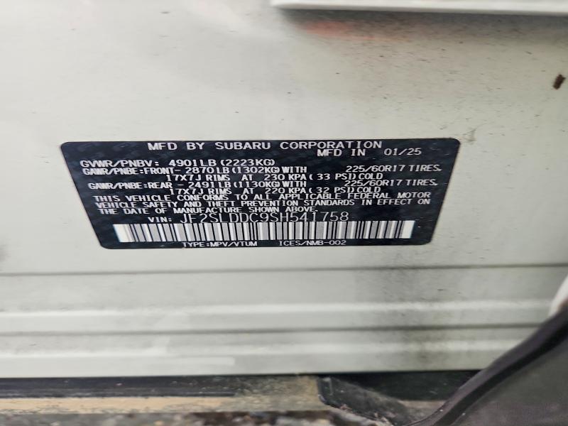 Aukcja sprzedaży 2025 Subaru Forester, vin: JF2SLDDC9SH541758, numer aukcji: 51900126