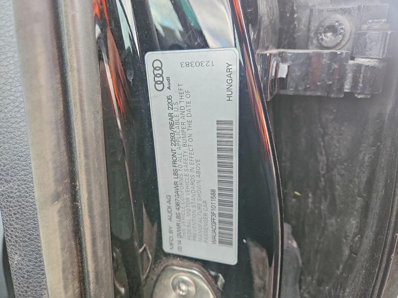 2015 Audi A3 მანქანა იყიდება აუქციონზე, vin: WAUACGFF3F1011588, აუქციონის ნომერი: 53472096