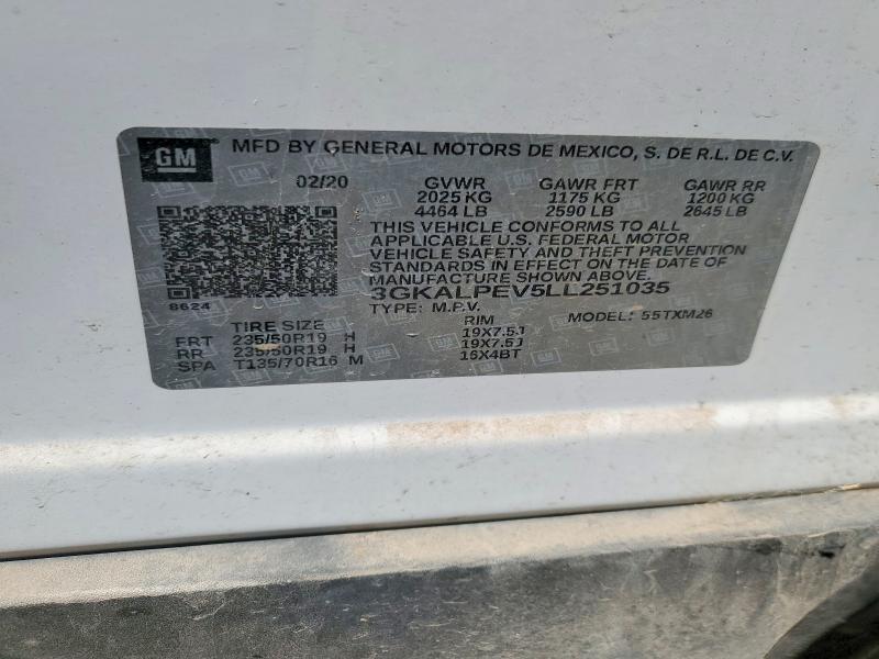 Aukcja sprzedaży 2020 Gmc Terrain, vin: 3GKALPEV5LL251035, numer aukcji: 52719486