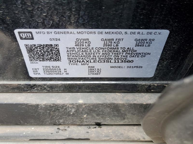 Aukcja sprzedaży 2025 Chevrolet Equinox, vin: 3GNAXLEG3SL113560, numer aukcji: 51785716