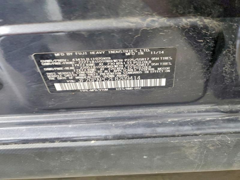 Aukcja sprzedaży 2015 Subaru Xv Crosstrek, vin: JF2GPAPC2F8209414, numer aukcji: 54072596
