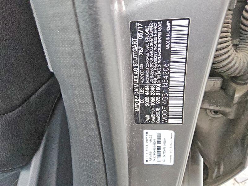 2018 Mercedes-benz Cla მანქანა იყიდება აუქციონზე, vin: WDDSJ4GB1JN542061, აუქციონის ნომერი: 52958206