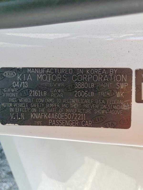 52094766 :رقم المزاد ، KNAFK4A60E5072211 vin ، 2014 Kia Forte مزاد بيع
