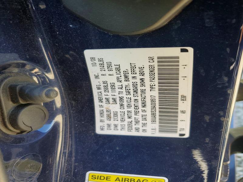 Aukcja sprzedaży 2009 Acura Tl, vin: 19UUA86529A009517, numer aukcji: 52103186