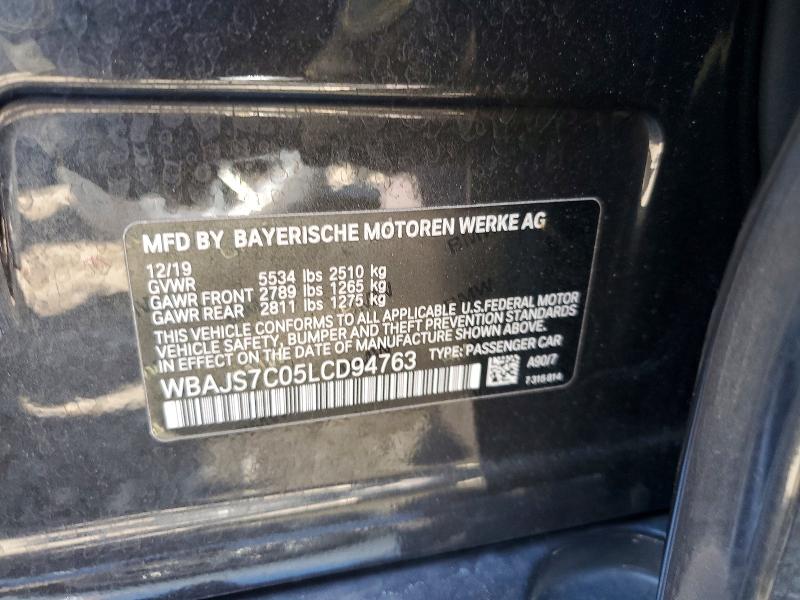Продажа на аукционе авто 2020 Bmw M550xi, vin: WBAJS7C05LCD94763, номер лота: 52308246