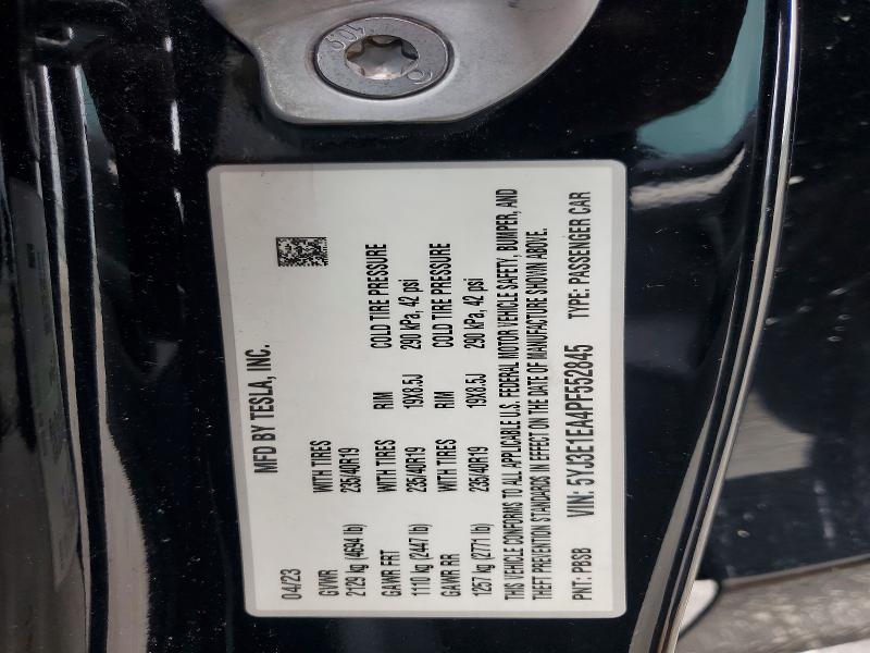 Aukcja sprzedaży 2023 Tesla Model 3, vin: 5YJ3E1EA4PF552845, numer aukcji: 55120936