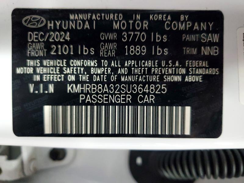 Продаж на аукціоні авто 2025 Hyundai Venue, vin: KMHRB8A32SU364825, номер лоту: 51341106