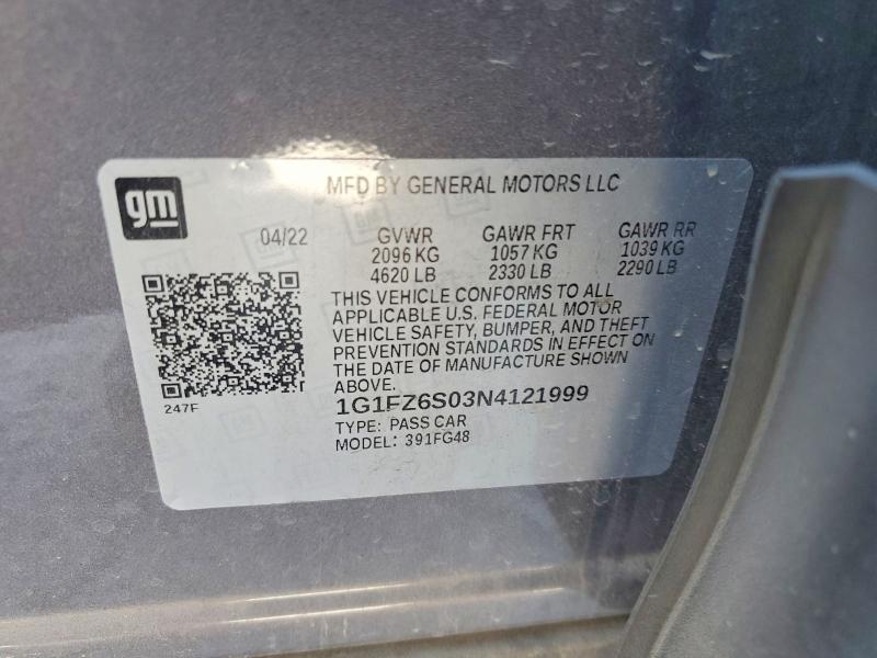 Продажа на аукционе авто 2022 Chevrolet Bolt Euv, vin: 1G1FZ6S03N4121999, номер лота: 54081726