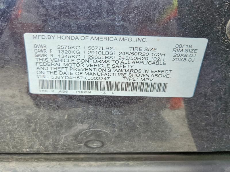 Продажа на аукционе авто 2019 Acura Mdx, vin: 5J8YD4H57KL002247, номер лота: 54316626