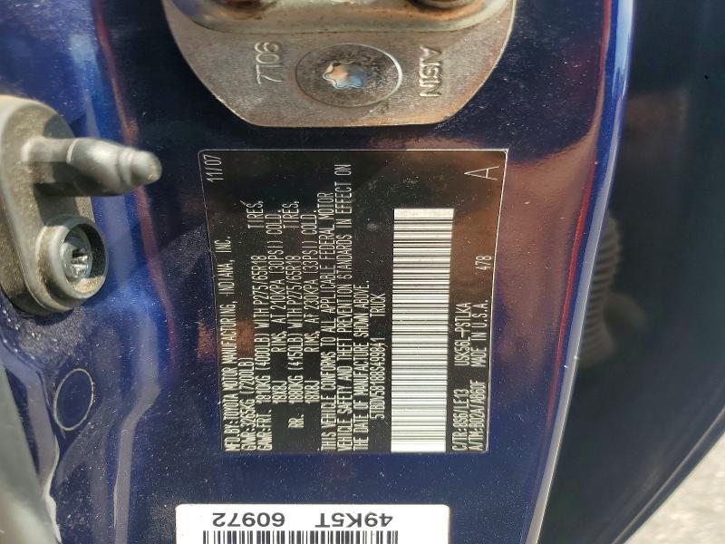 Aukcja sprzedaży 2008 Toyota Tundra, vin: 5TBDV58188S499841, numer aukcji: 54286576