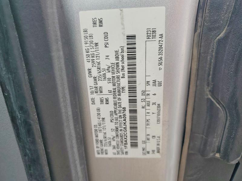 Продажа на аукционе авто 2018 Ford Transit, vin: 1FBAX2CG8JKA09768, номер лота: 50922496