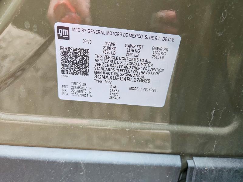 54216676 :رقم المزاد ، 3GNAXUEG4RL178630 vin ، 2024 Chevrolet Equinox مزاد بيع
