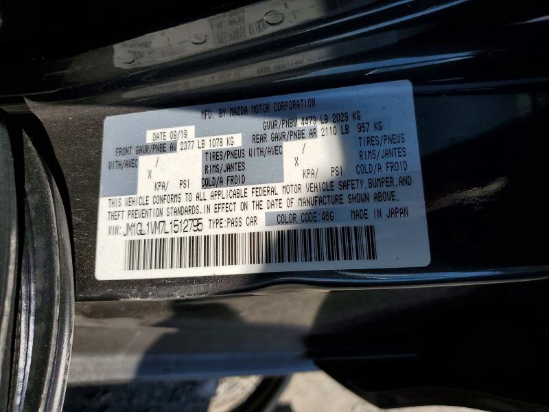 Aukcja sprzedaży 2020 Mazda 6, vin: JM1GL1VM7L1512795, numer aukcji: 53216646