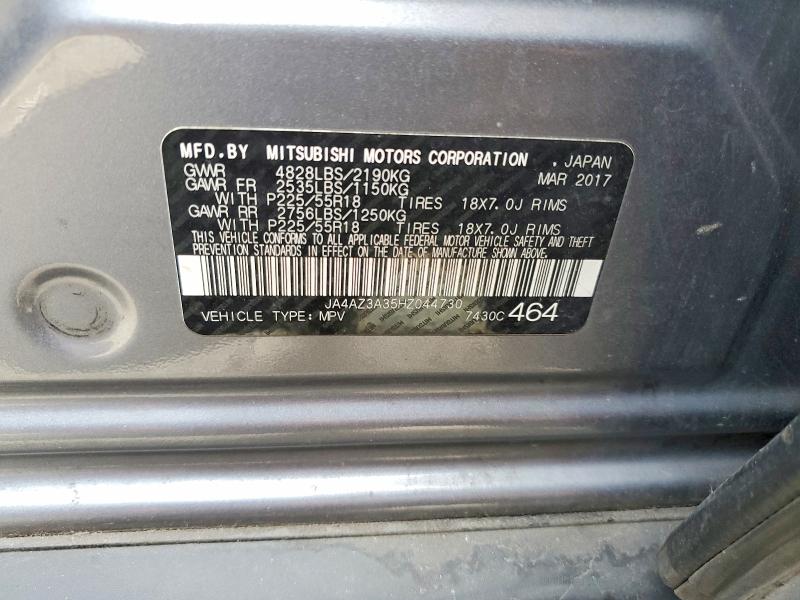 Aukcja sprzedaży 2017 Mitsubishi Outlander, vin: JA4AZ3A35HZ044730, numer aukcji: 52571976