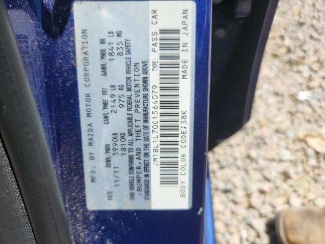 Aukcja sprzedaży 2012 Mazda 3, vin: JM1BL1L70C1564079, numer aukcji: 53749896