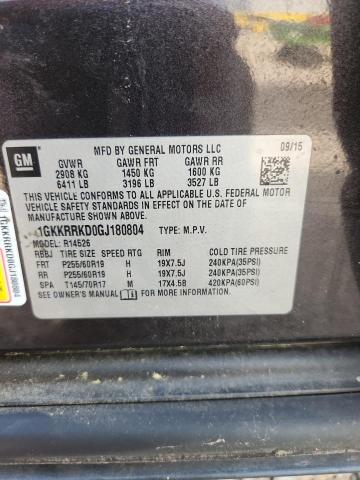 Aukcja sprzedaży 2016 Gmc Acadia, vin: 1GKKRRKD0GJ180804, numer aukcji: 53552196