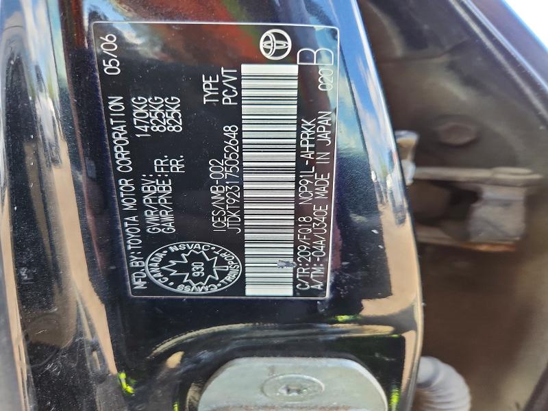 Aukcja sprzedaży 2007 Toyota Yaris, vin: JTDKT923175052648, numer aukcji: 54672326
