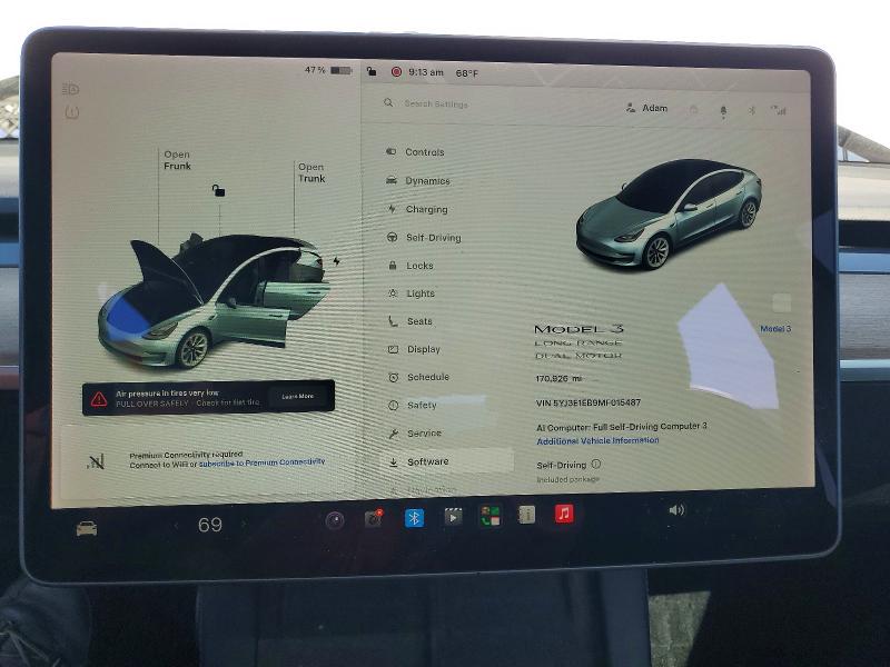 Продажа на аукционе авто 2021 Tesla Model 3, vin: 5YJ3E1EB9MF015487, номер лота: 52874646